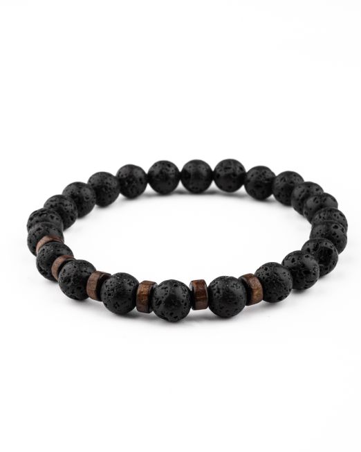Bracelet en pierres volcaniques